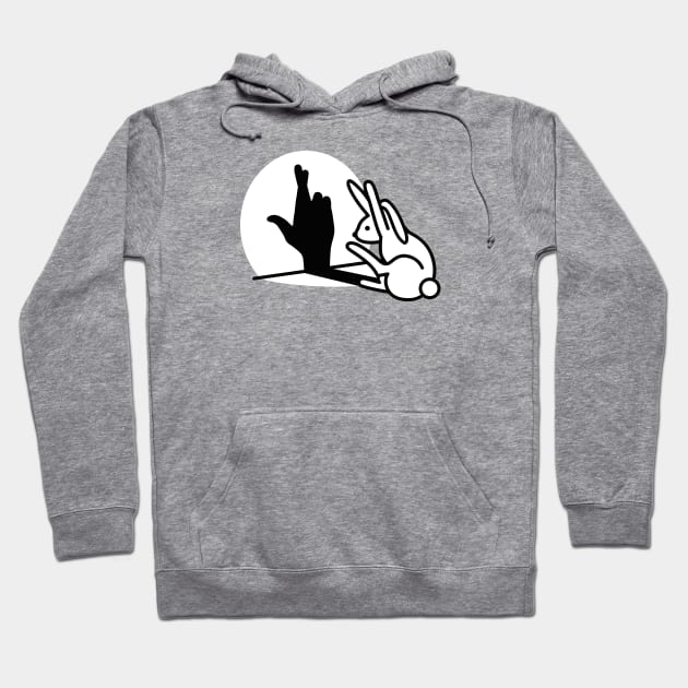 Rabbit shadow hand crossed fingers hand sign liar Hoodie by LaundryFactory